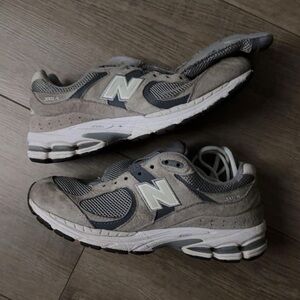 New Balance Gray Suede & Mesh Running Sneakers